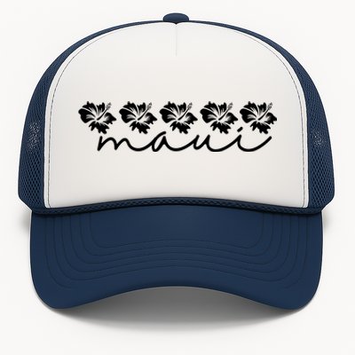 Maui Gift Hawaii Gift Family Vacation Hibiscus Trucker Hat