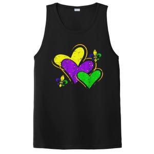 Mardi Gras Hearts PosiCharge Competitor Tank