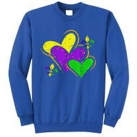 Mardi Gras Hearts Sweatshirt