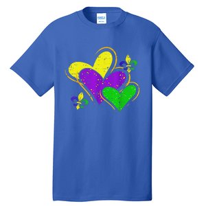 Mardi Gras Hearts Tall T-Shirt