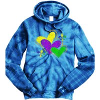 Mardi Gras Hearts Tie Dye Hoodie