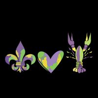 Mardi Gras Heart Crawfish Celebration Mug