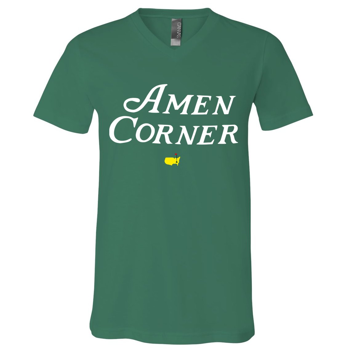 Masters Green Heather Amen Corner V-Neck T-Shirt