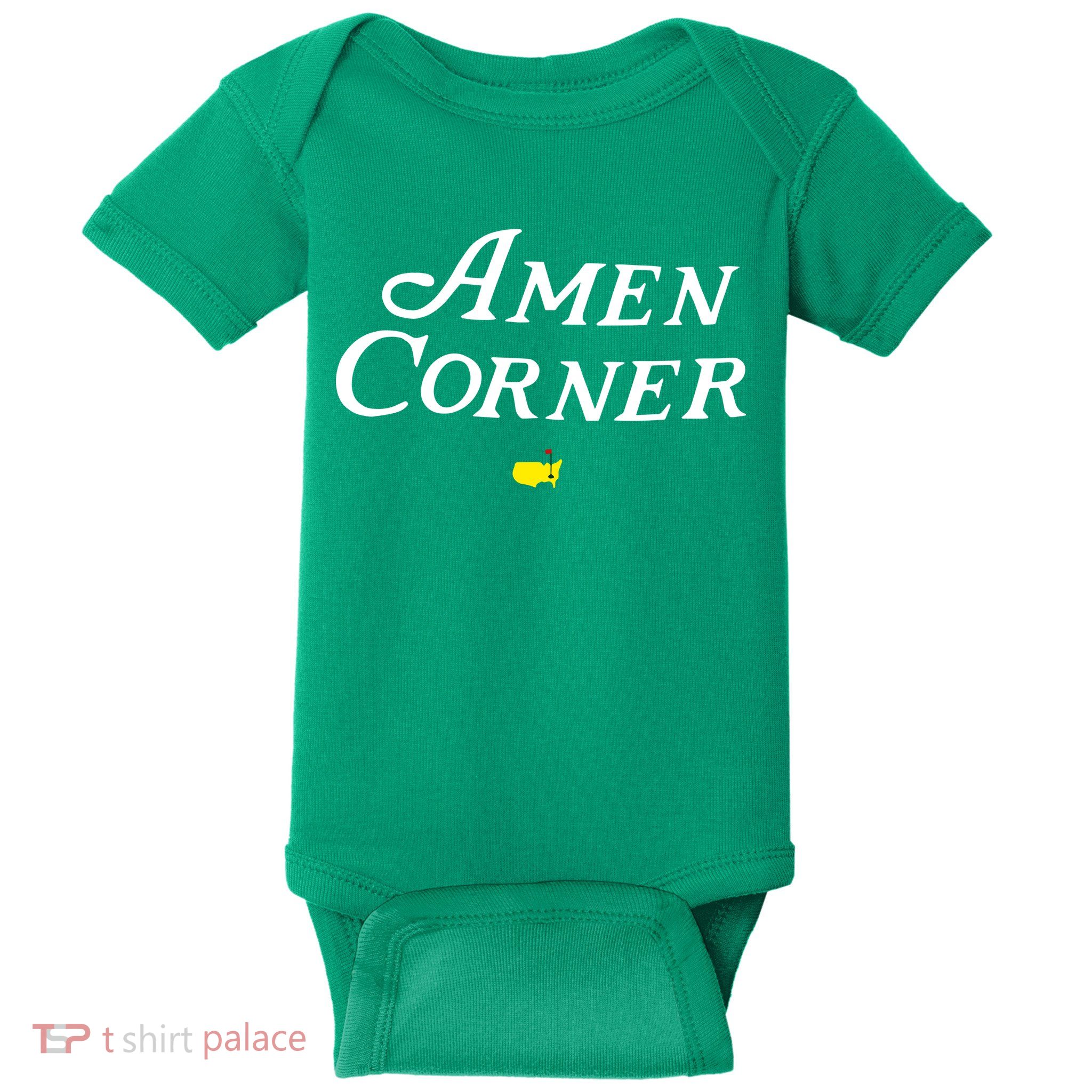 Masters Green Heather Amen Corner Baby Bodysuit