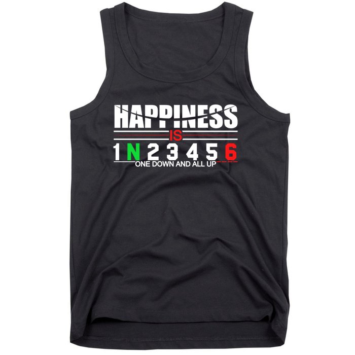 Motorcycle Gifts Happiness Is One Down And All Up Tank Top