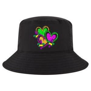 Mardi Gras Heart Glitter Print Fleurdelis Symbol Funny Cool Comfort Performance Bucket Hat