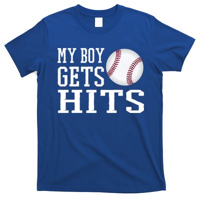 My Gets Hits Proud Baseball Dad Proud Baseball Mom Cute Gift T-Shirt