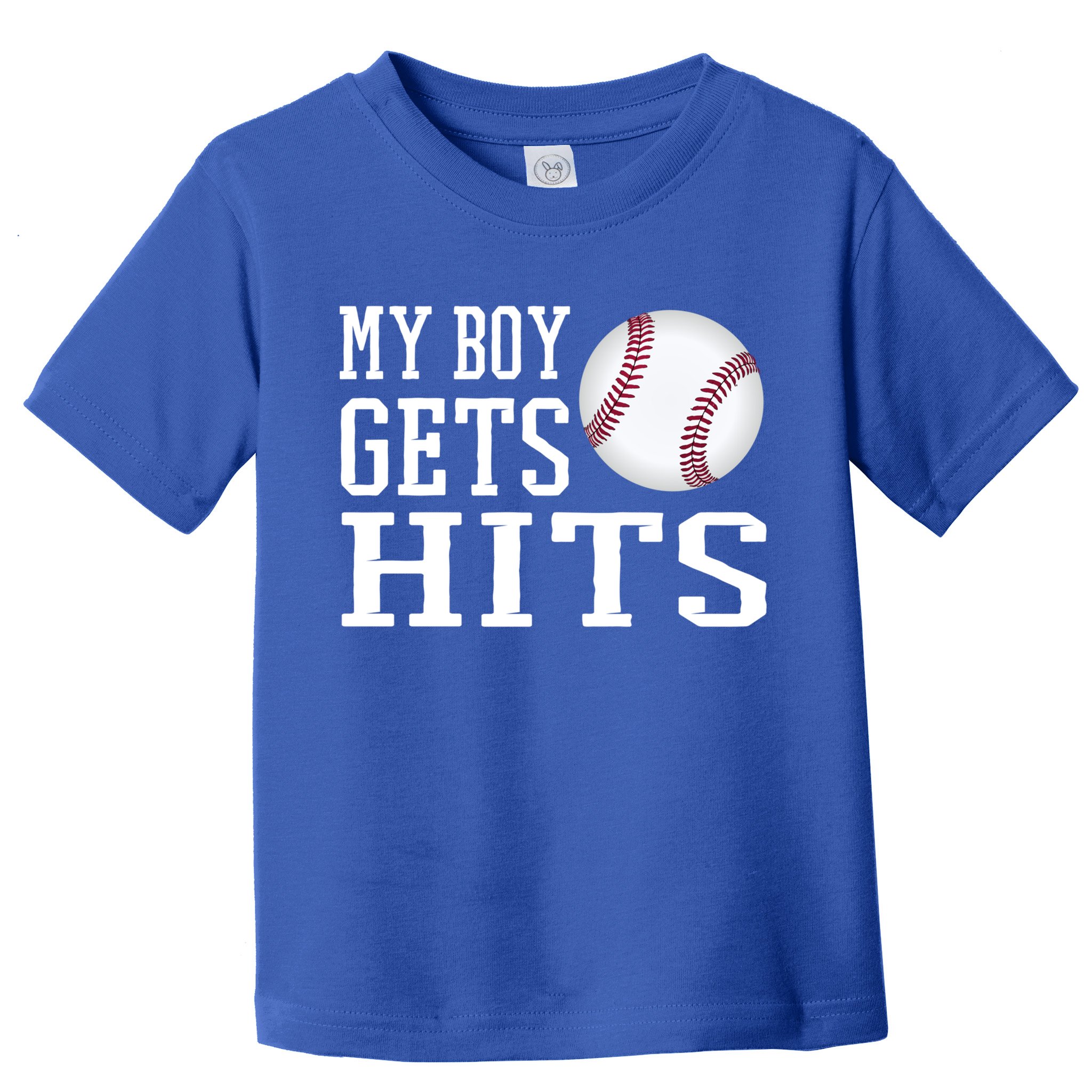 My Gets Hits Proud Baseball Dad Proud Baseball Mom Cute Gift Toddler T-Shirt