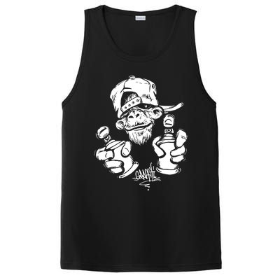 Monkey Graffiti Hip Hop Rap Music Ape Graphic PosiCharge Competitor Tank