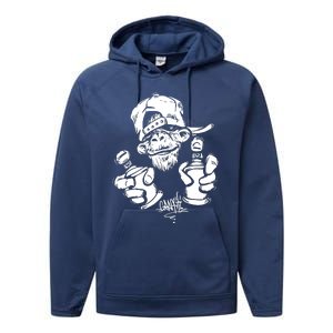 Monkey Graffiti Hip Hop Rap Music Ape Graphic Performance Fleece Hoodie