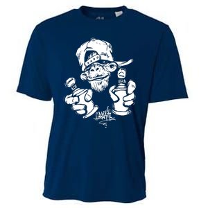 Monkey Graffiti Hip Hop Rap Music Ape Graphic Cooling Performance Crew T-Shirt