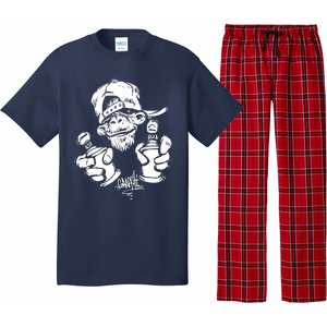 Monkey Graffiti Hip Hop Rap Music Ape Graphic Pajama Set