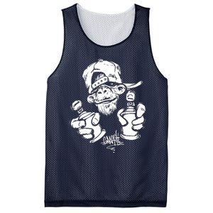 Monkey Graffiti Hip Hop Rap Music Ape Graphic Mesh Reversible Basketball Jersey Tank