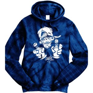 Monkey Graffiti Hip Hop Rap Music Ape Graphic Tie Dye Hoodie