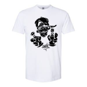 Monkey Graffiti Hip Hop Rap Music Ape Graphic Softstyle CVC T-Shirt