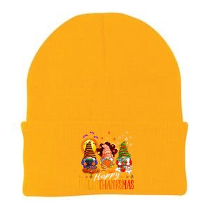 My Gnomies Happy Hallothanksmas Cute Gnomes Family Garden Knit Cap Winter Beanie