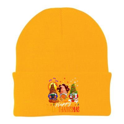 My Gnomies Happy Hallothanksmas Cute Gnomes Family Garden Knit Cap Winter Beanie