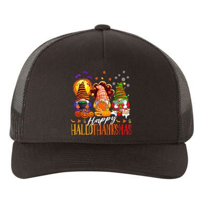 My Gnomies Happy Hallothanksmas Cute Gnomes Family Garden Yupoong Adult 5-Panel Trucker Hat