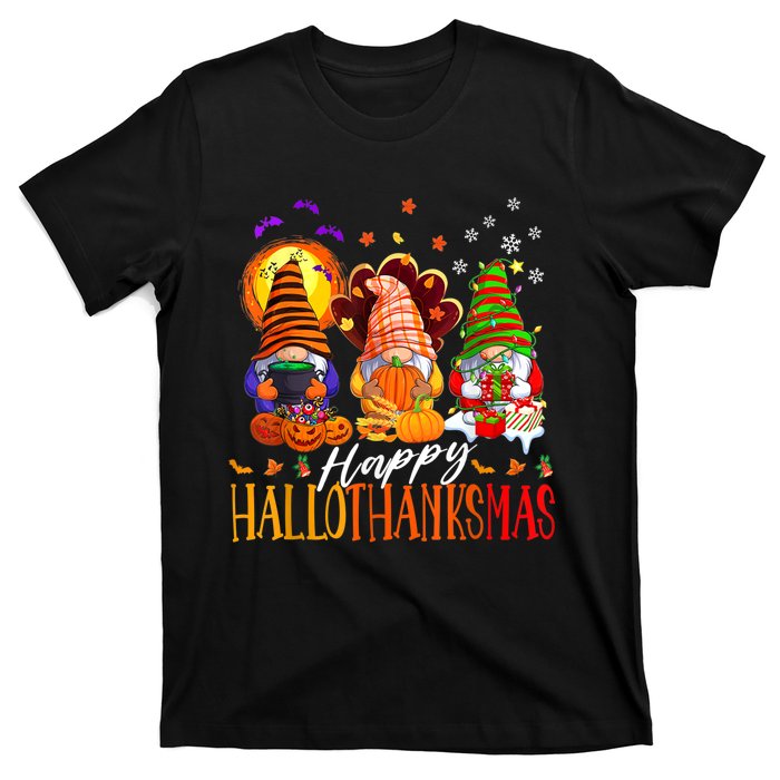 My Gnomies Happy Hallothanksmas Cute Gnomes Family Garden T-Shirt