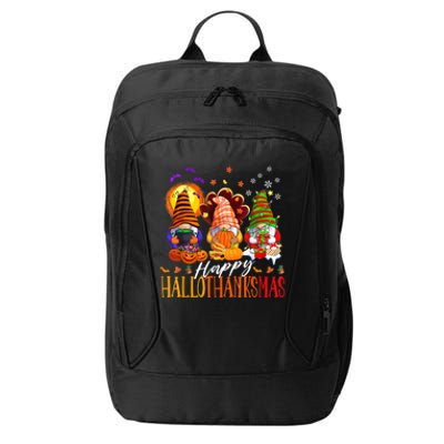 My Gnomies Happy Hallothanksmas Cute Gnomes Family Garden City Backpack