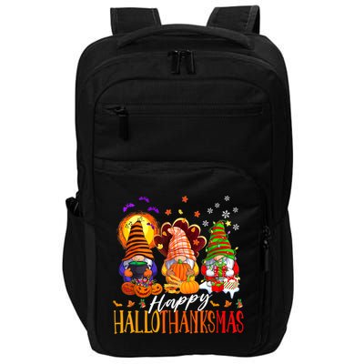 My Gnomies Happy Hallothanksmas Cute Gnomes Family Garden Impact Tech Backpack