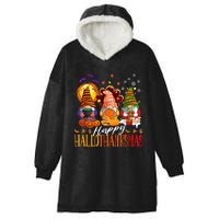 My Gnomies Happy Hallothanksmas Cute Gnomes Family Garden Hooded Wearable Blanket