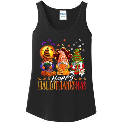 My Gnomies Happy Hallothanksmas Cute Gnomes Family Garden Ladies Essential Tank