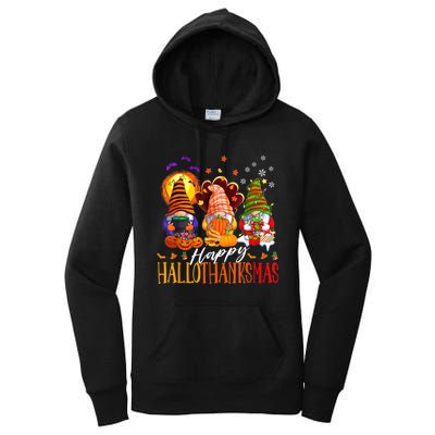 My Gnomies Happy Hallothanksmas Cute Gnomes Family Garden Women's Pullover Hoodie