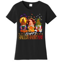 My Gnomies Happy Hallothanksmas Cute Gnomes Family Garden Women's T-Shirt