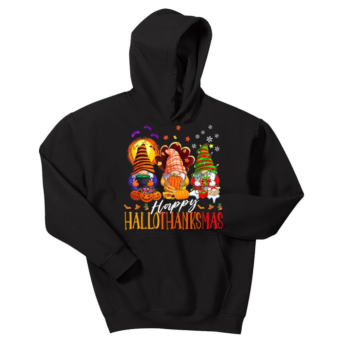 My Gnomies Happy Hallothanksmas Cute Gnomes Family Garden Kids Hoodie