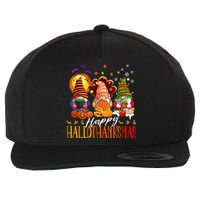 My Gnomies Happy Hallothanksmas Cute Gnomes Family Garden Wool Snapback Cap