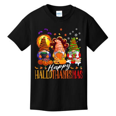 My Gnomies Happy Hallothanksmas Cute Gnomes Family Garden Kids T-Shirt