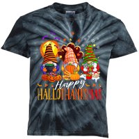 My Gnomies Happy Hallothanksmas Cute Gnomes Family Garden Kids Tie-Dye T-Shirt