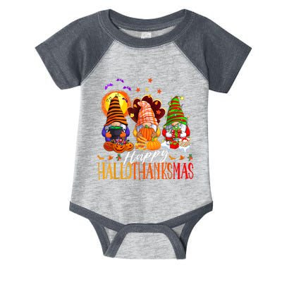 My Gnomies Happy Hallothanksmas Cute Gnomes Family Garden Infant Baby Jersey Bodysuit