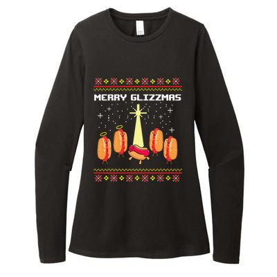 Merry Glizzmas Hot Ugly Christmas  Womens CVC Long Sleeve Shirt