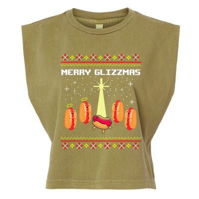 Merry Glizzmas Hot Ugly Christmas  Garment-Dyed Women's Muscle Tee