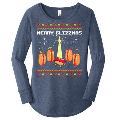 Merry Glizzmas Hot Ugly Christmas  Women's Perfect Tri Tunic Long Sleeve Shirt