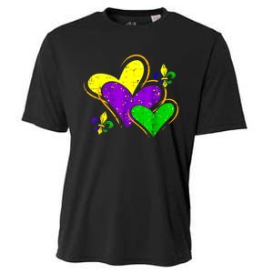 Mardi Gras Hearts Cute Outfit Women Girl Cooling Performance Crew T-Shirt