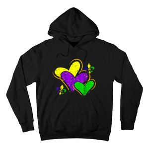 Mardi Gras Hearts Cute Outfit Women Girl Hoodie