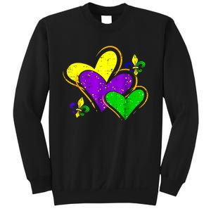 Mardi Gras Hearts Cute Outfit Women Girl Sweatshirt