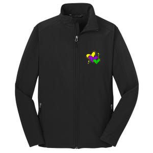 Mardi Gras Hearts Cute Outfit Women Girl Core Soft Shell Jacket