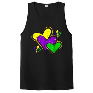 Mardi Gras Hearts Cute Outfit Women Girl PosiCharge Competitor Tank