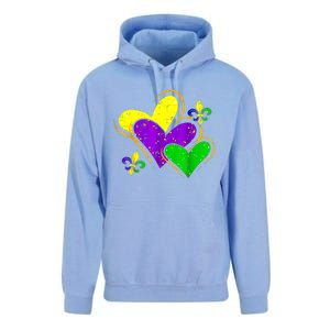 Mardi Gras Hearts Cute Outfit Women Girl Unisex Surf Hoodie