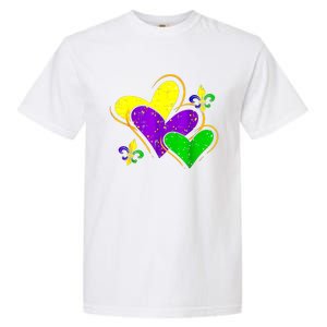 Mardi Gras Hearts Cute Outfit Women Girl Garment-Dyed Heavyweight T-Shirt