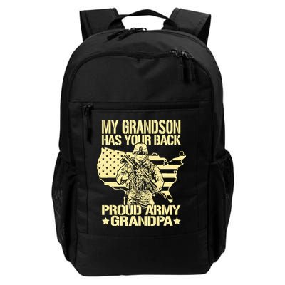 My Grandson Has Your Back Proud Army Grandpa Gift Daily Commute Backpack