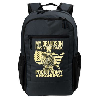 My Grandson Has Your Back Proud Army Grandpa Gift Daily Commute Backpack