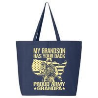 My Grandson Has Your Back Proud Army Grandpa Gift 25L Jumbo Tote