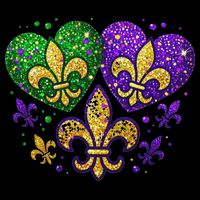 Mardi Gras Heart Fleur De Lis Symbol Carnival Women Backpack