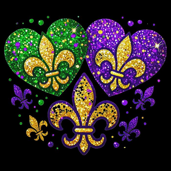 Mardi Gras Heart Fleur De Lis Symbol Carnival Women Backpack