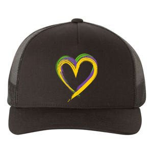 Mardi Gras Hearts Cute Funny Love Mardi Gras Festival Heart Yupoong Adult 5-Panel Trucker Hat